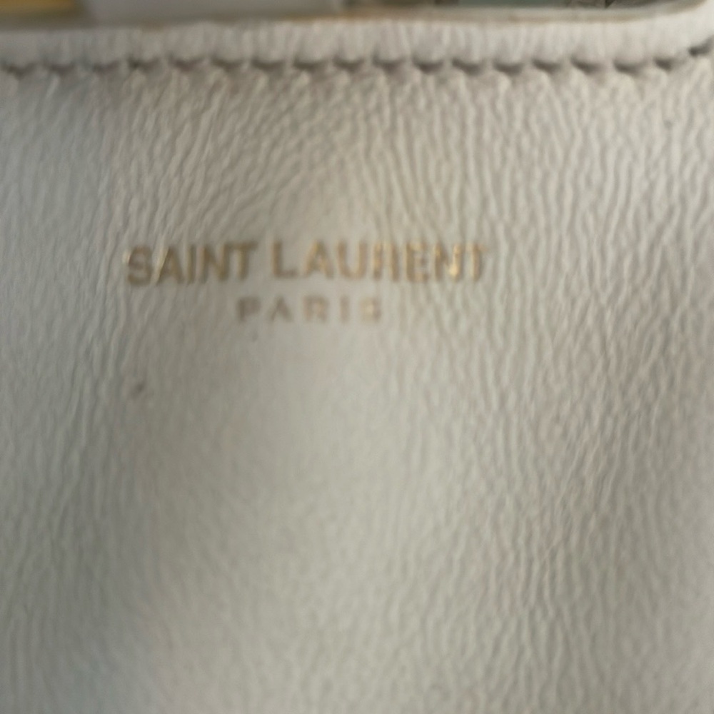 Yves Saint Laurent Cream Ligne Satchel with Gold Hardware - Picture 4 of 6